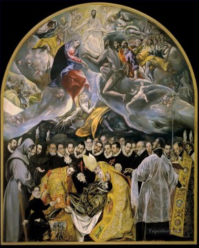 100 の偉大な芸術 Painting - エル・グレコ「オルガス伯爵の埋葬」